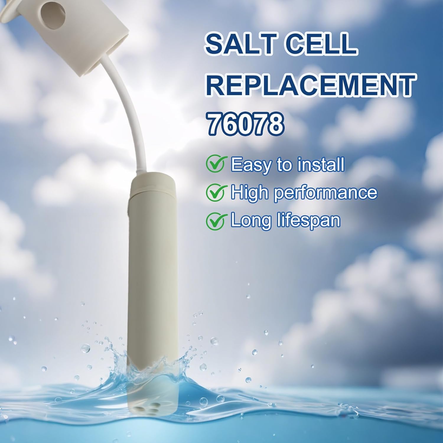 Salt Cell Replacement 76078 Compatible with Hot Spring Highlife and Limelight Spa 2009-Present, Gentle on Hair and Skin, Effortless Installation